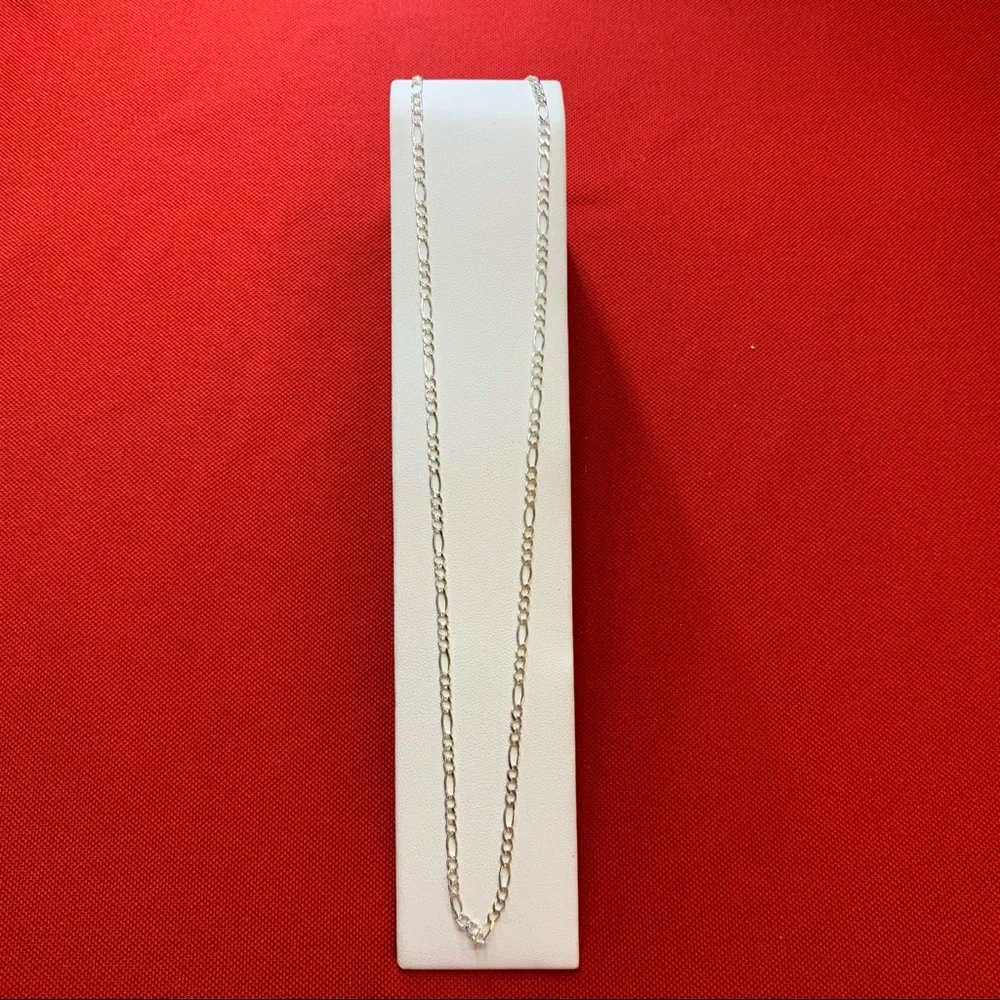 925 Sterling‎ Silver Chain Necklace Jewelry SILVER Classic Fígaro Made In Mexico - Picture 9 of 10